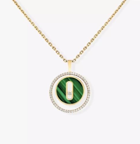 سلسال موف الدائري مع الماس وحجر - الصغير