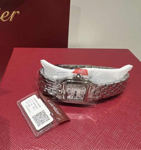 ساعة بانثر ستيل فضيه - صغيره - تسليم فوري "كميه مح...