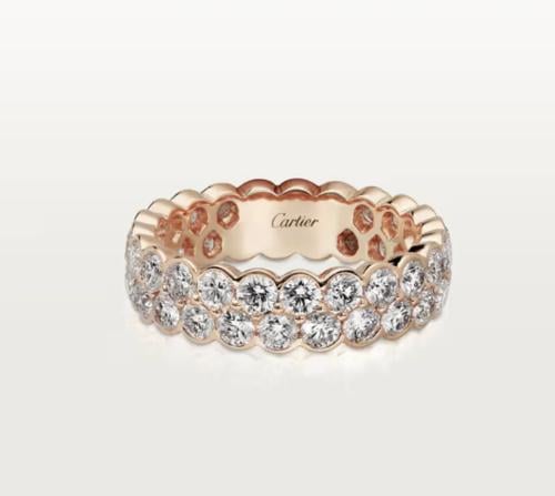 دبلة كارتييه صف مزدوج الماس