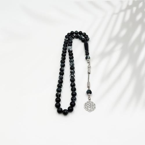 سبحة بكلايت (مموج اسود وابيض)