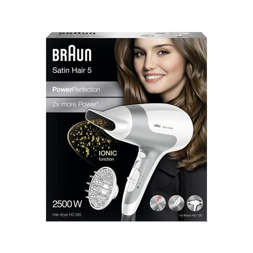 براون مجفف شعر ساتين هير 5 أبيض أيوني مع موزع احتر...
