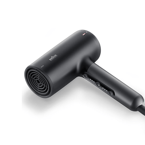 براون مجفف شعر أيوني أسود مع موزع تجعيد وفوهة تجفي...