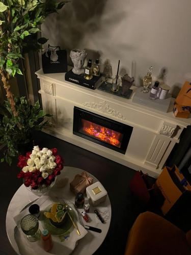 مدفأة ديكور مودرن مستطيله