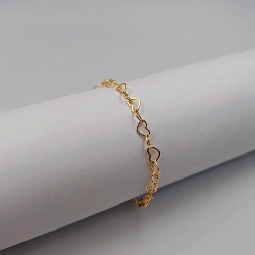 إسوارة قلوب عيار 18 - Hearts Bracelet 18k