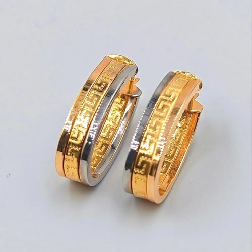 18K Gold Earrings - حلق ذهب عيار 18