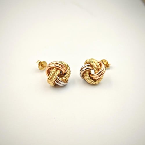 حلق ذهب عيار 18 - 18k Gold Earrings