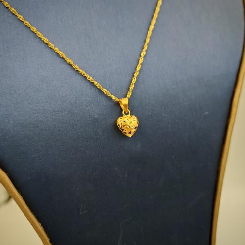 18k Necklace Heart Shape - عقد ذهب عيار 18