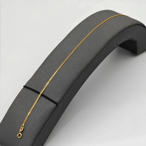 خلخال ذهب عيار 18 – تصميم فلات 18K Gold Anklet – F...