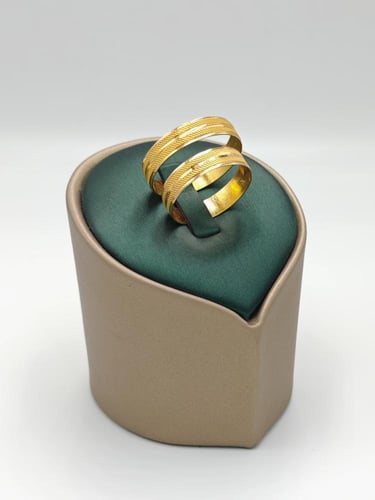 دبل زواج عيار 21 - Wedding Rings 21k