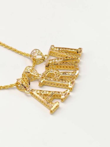 Letters Necklace 21K Gold - عقد حروف عيار 21