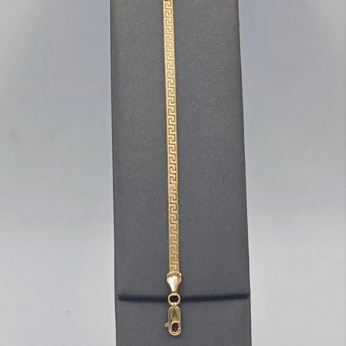 18K Gold Flat Bracelet - إسوارة ذهب عيار 18