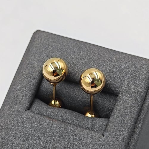 18K Gold Earrings - حلق ذهب عيار 18