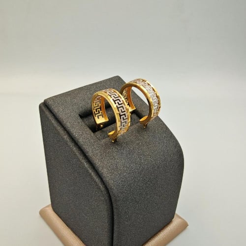 حلق ذهب عيار 18 - 18k Gold Earrings