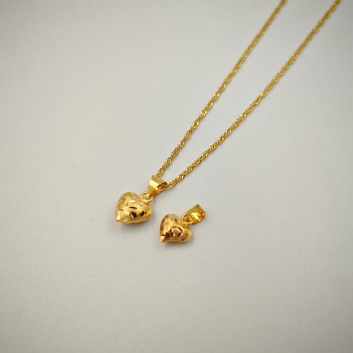 18k Necklace Heart Shape - عقد ذهب عيار 18