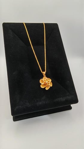 عقد عيار 21 - Necklace 21k Flower Shape