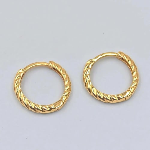 18k Gold Earrings - حلق ذهب عيار 18