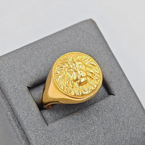 21K Gold Lion Ring