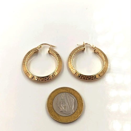 18k Gold Earrings - حلق ذهب عيار 18