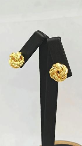 حلق ذهب عيار 18 - 18k Gold Earrings