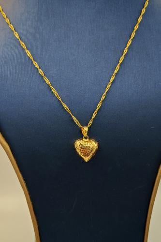18k Necklace Heart Shape - عقد ذهب عيار 18