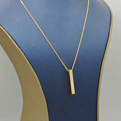 Necklace 18k Gold Bar- عقد عيار 18
