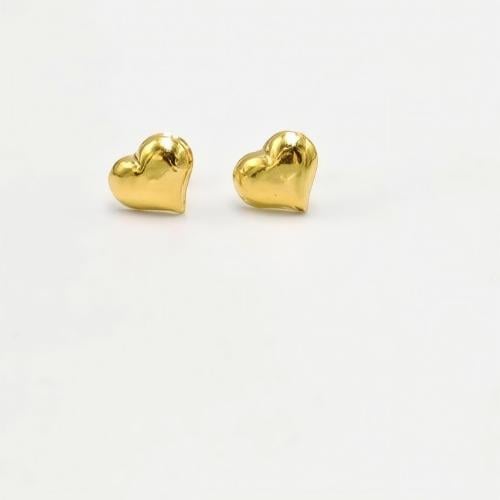 Earring 18K Gold - حلق شكل قلب عيار 18