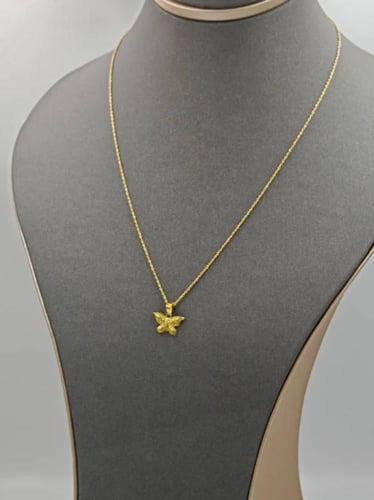 Necklace 18k Gold - عقد فراشة عيار 18