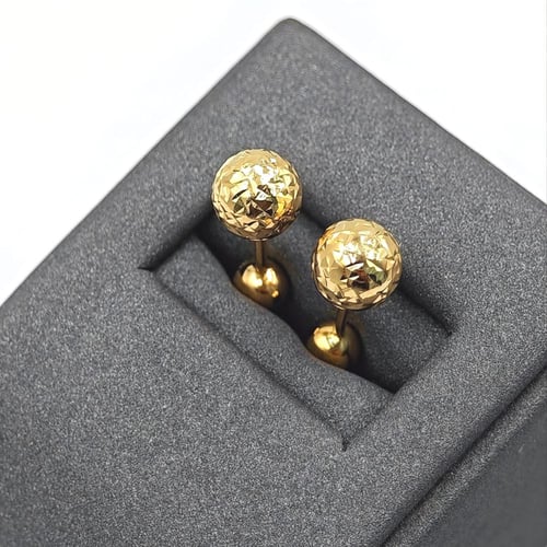 18K Gold Earrings - حلق ذهب عيار 18
