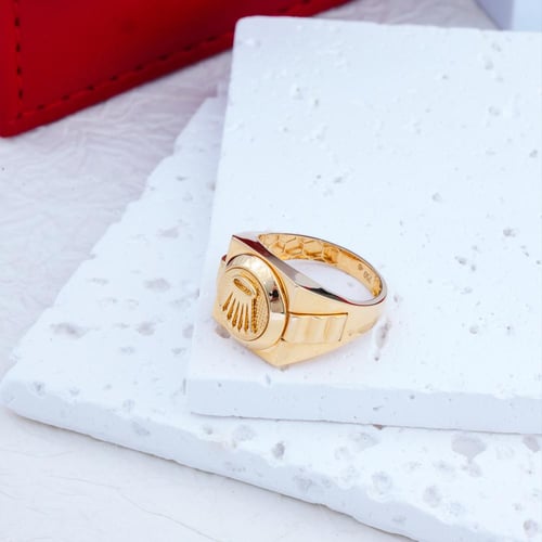 خاتم عيار 21 تصميم روليكس - 21K ROLEX Ring
