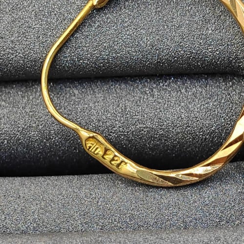 22k Gold Earrings - حلق ذهب عيار 22