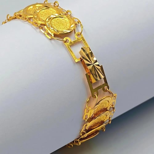 21K Bracelet with coins design