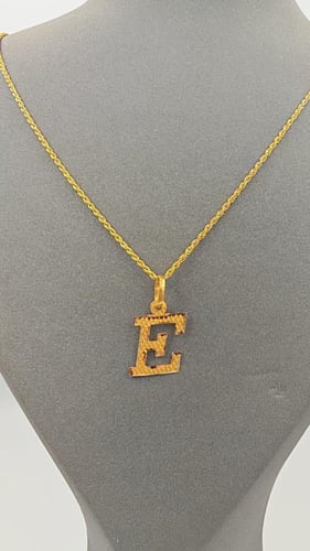 سلسال تعليقة حرف عيار 18 - Chain with pendant 18K