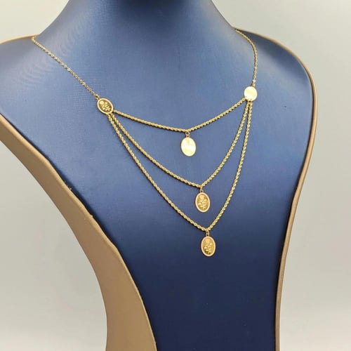 21K Three-layer necklace