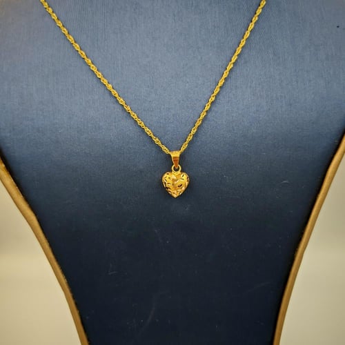 18k Necklace Heart Shape - عقد ذهب عيار 18