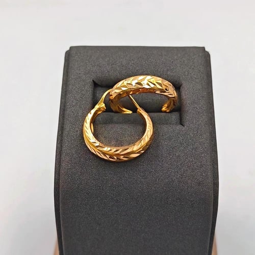 حلق عيار 21 بـ 4 مقاسات - 21K Earrings in 4 sizes