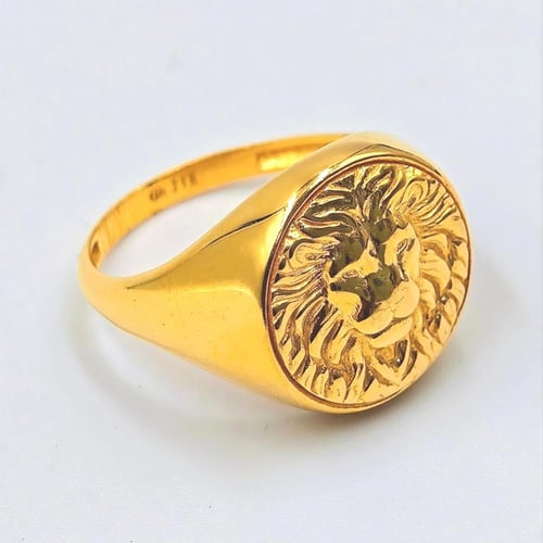 21K Gold Lion Ring