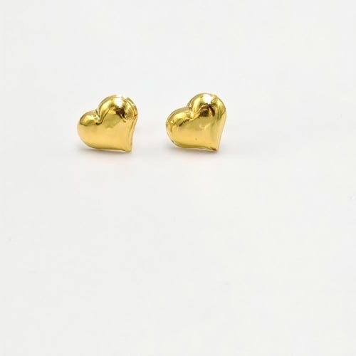 Earring 18K Gold - حلق شكل قلب عيار 18
