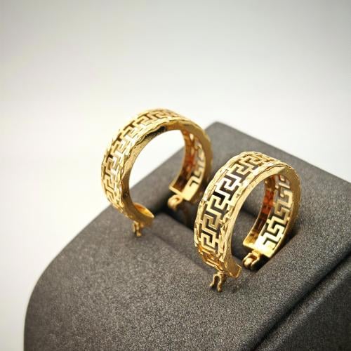 حلق ذهب عيار 18 - 18k Gold Earrings