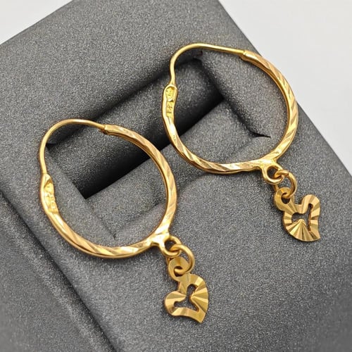 22k Gold Earrings - حلق ذهب عيار 22