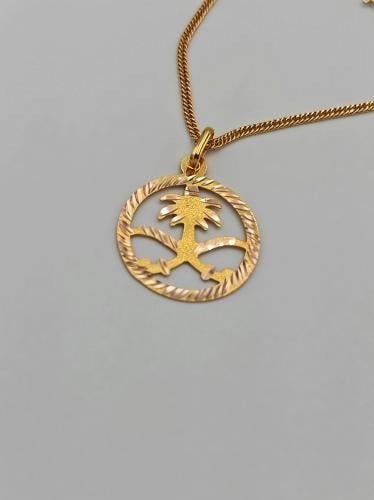 Necklace 18K Gold - عقد ذهب شعار السعودية عيار 18