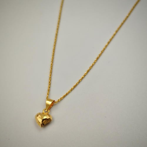 18k Necklace Heart Shape - عقد ذهب عيار 18