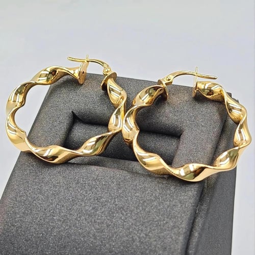 18k Gold Earrings - حلق ذهب عيار 18
