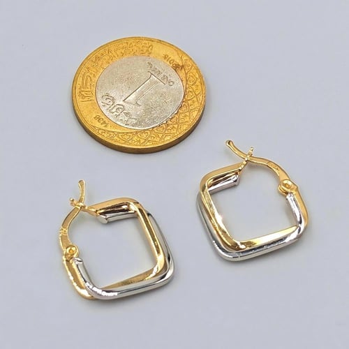 18K Gold Earrings - حلق ذهب عيار 18