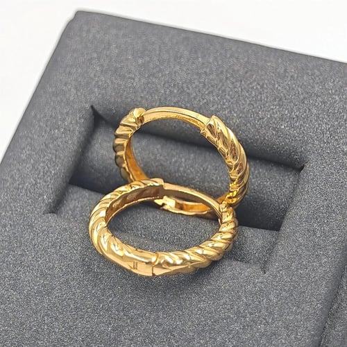 18k Gold Earrings - حلق ذهب عيار 18