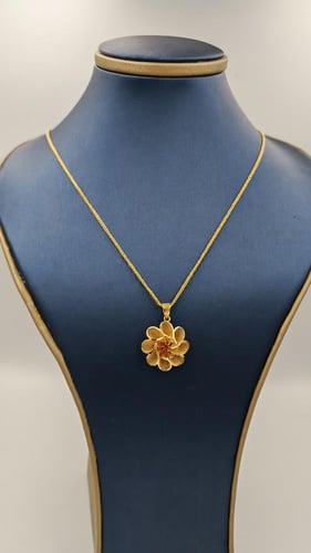 عقد عيار 21 - Necklace 21k Flower Shape