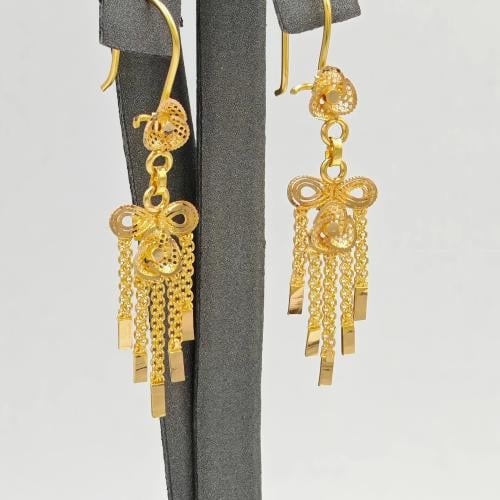 حلق متدلي من الذهب عيار 22