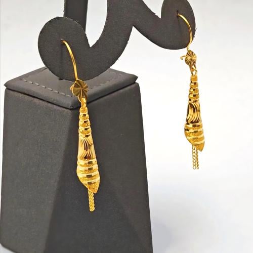 22k Gold Earrings - حلق ذهب عيار 22
