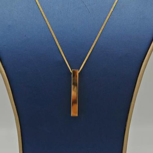 Necklace 18k Gold Bar- عقد عيار 18