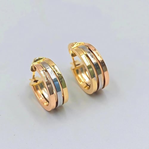 18K Gold Earrings - حلق ذهب عيار 18
