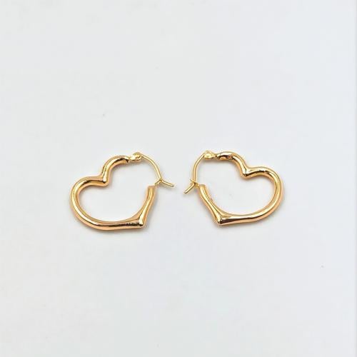 حلق قلوب عيار 18 - Hearts Earrings 18K Gold